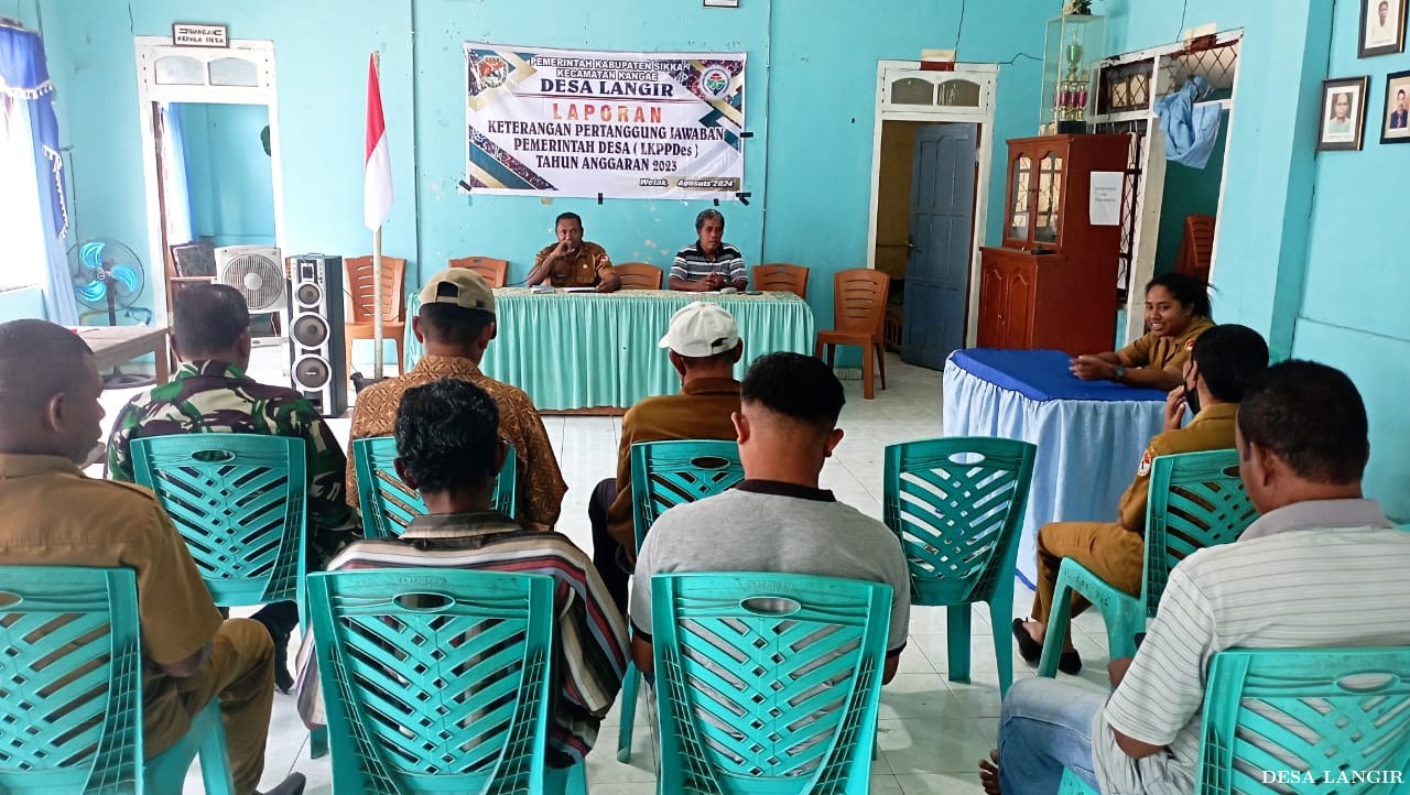 LAPORAN KETERANGAN PENYELENGGARAAN PEMERINTAHAN DESA TAHUN 2023 DESA LANGIR